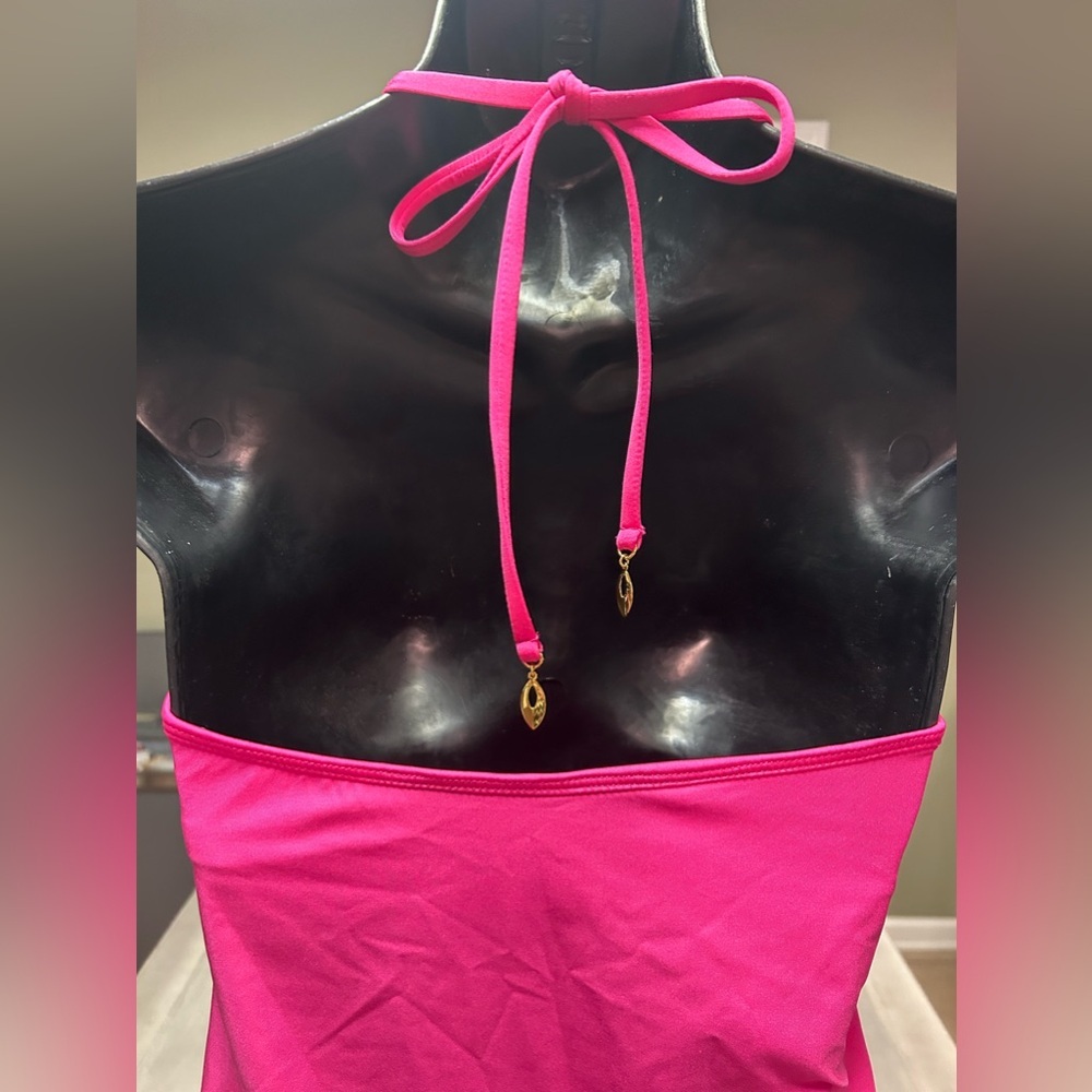 TRINA TURK WOMEN'S MONACO RING HALTER TANKINI‎ SWIM TOP - Picture 8 of 12